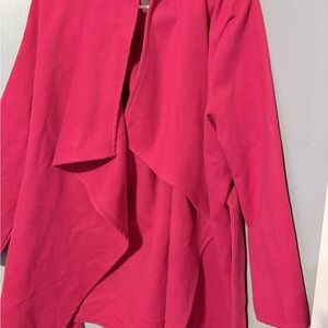 Stylish red  Open Front coat